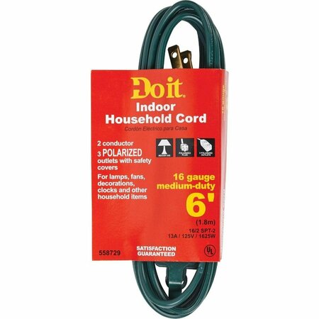 ALL-SOURCE 6 Ft. 16/2 Green Cube Tap Extension Cord IN-PT2162-06X-GR